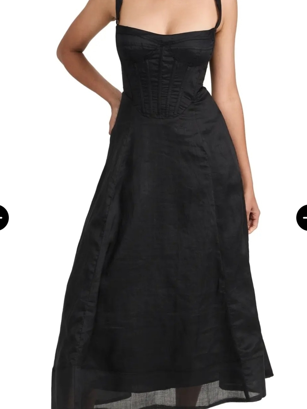 BARDOT Adaline Corset Midi Dress.
